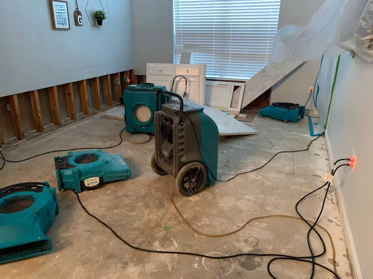 Dehumidifier in flood-cut room for Water Extraction & Removal in Temple Hills